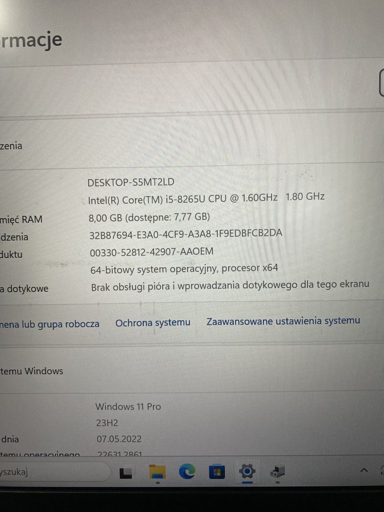 Lenovo ThinkPad L490  i5-8265u  RAM 8gb  ssd 256 gb fhd