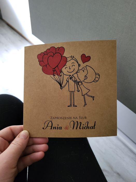 Zaproszenia na ślub Ania i Michał 30 szt. pozostałość