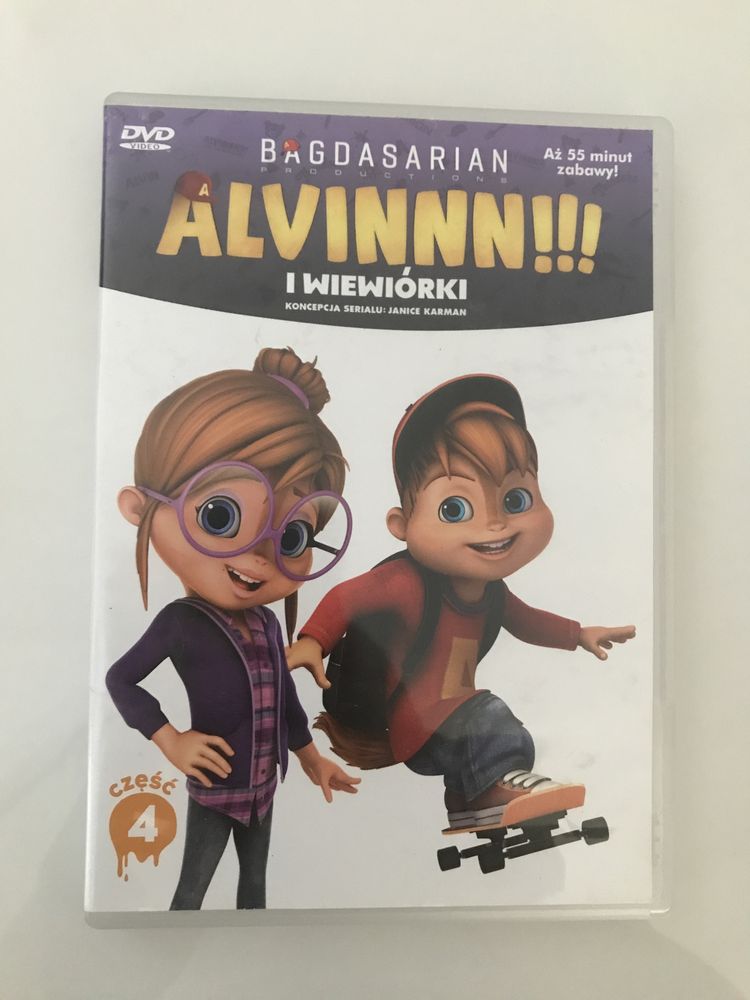 Płytka dvd bajka Alvin i wiewiórki DVD x2