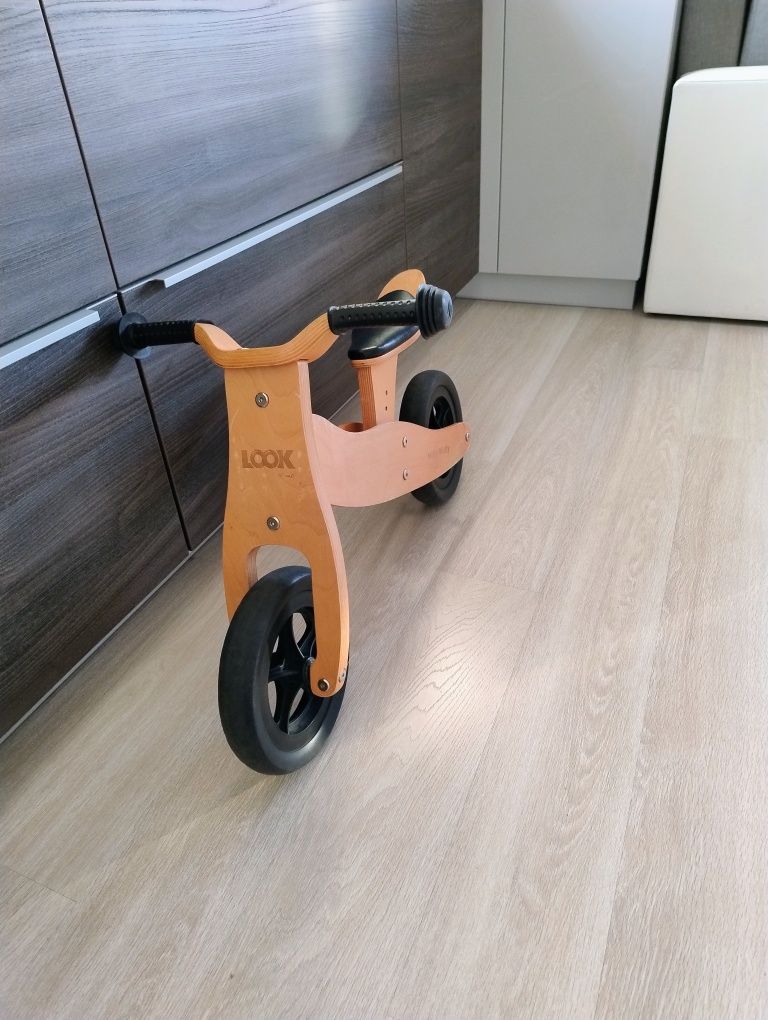 Rowerek biegowy drewniany 2w1