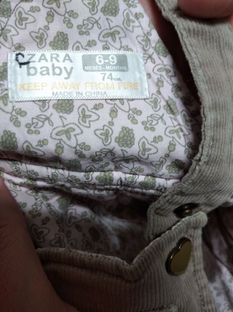 Saia jardineira da Zara tamanho 6/9 meses