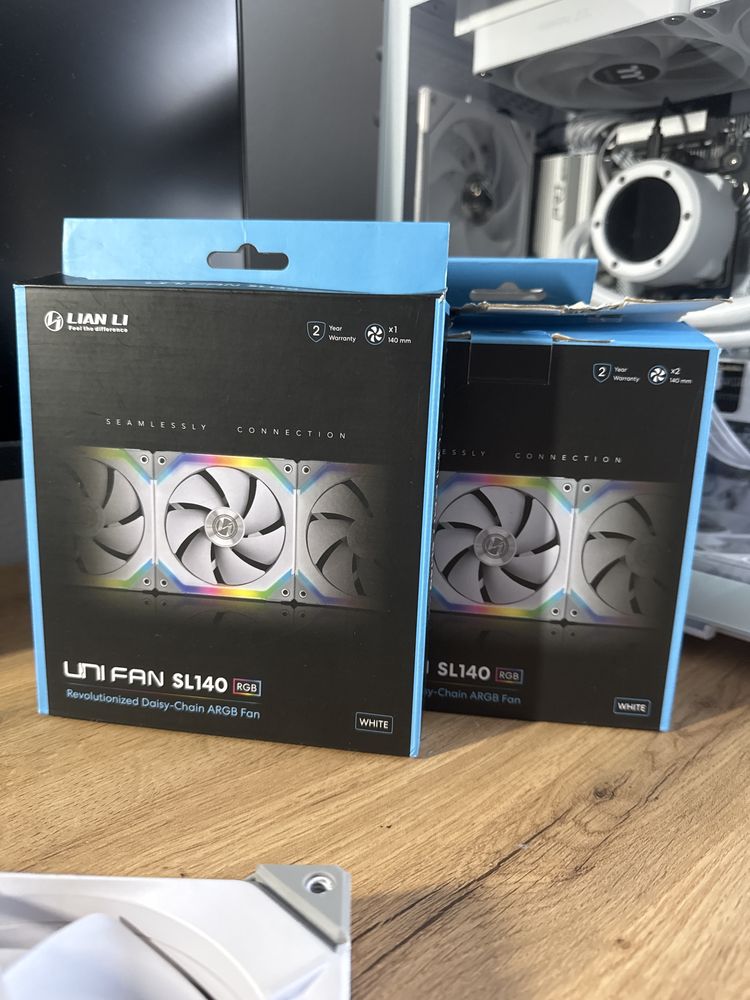 Wentylatory Lian Li SL 140mm RGB WHITE 4 Sztuki