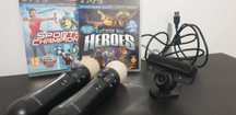 Zestaw 2 x PlayStation move + kamera + gry