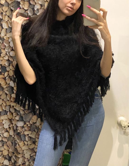 Пончо Steve Madden черное