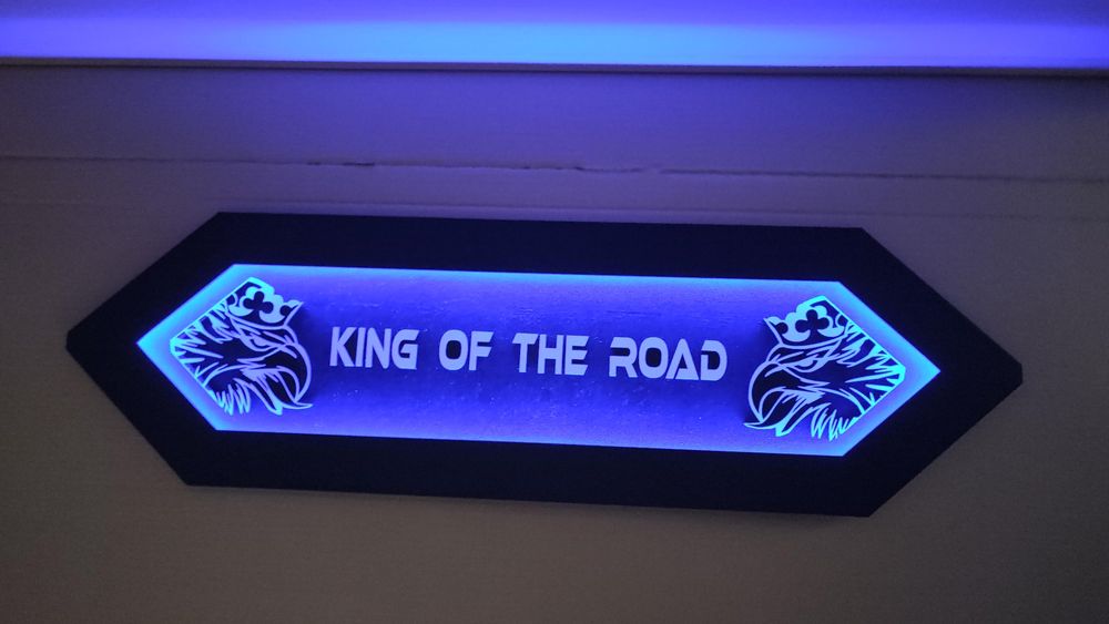 SCANIA Tablica LED Panel 3D Ekoskóra Logo TIR, nad łóżko