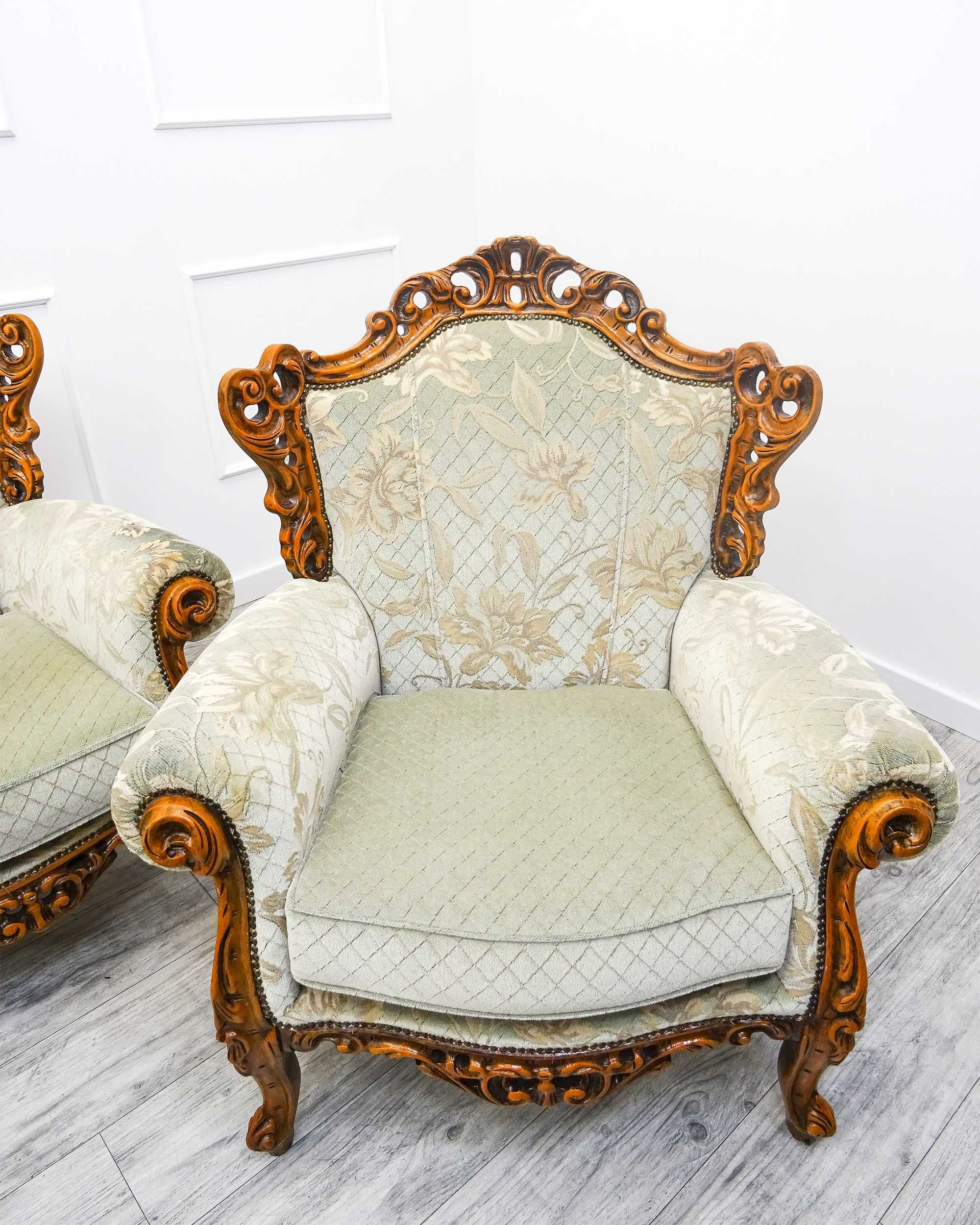 KOMPLET MEBLI salonowych MEBLE do SALONU BUK plusz KANAPA 2 fotele