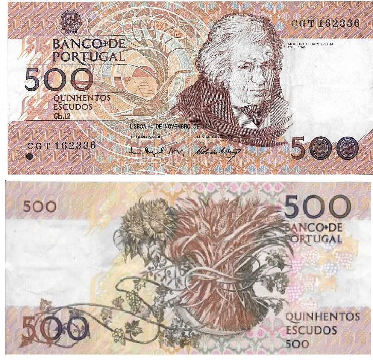 Portugal - - - 500$00 - Mouzinho da Silveira - - - - - Notas