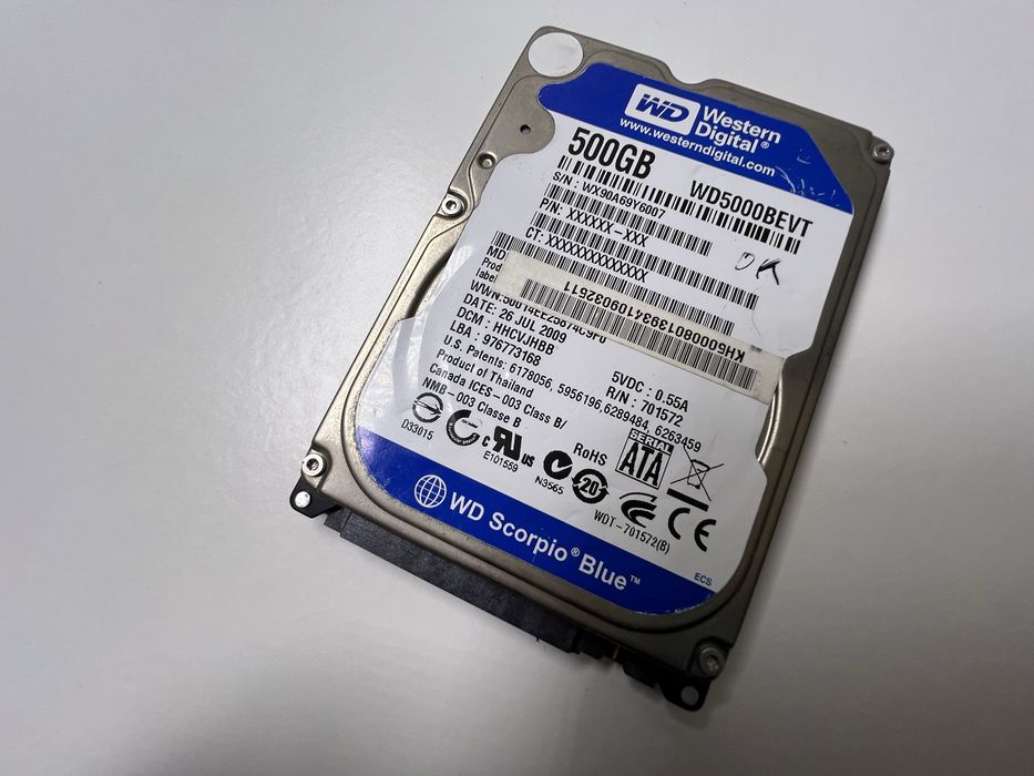 Disco Rígido HDD Western Digital WD Scorpio Blue – 500GB – 2.5" SATA