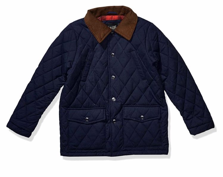 Новая стильная темно-синяя стеганая деми куртка Ixtreme на мальчика, 5