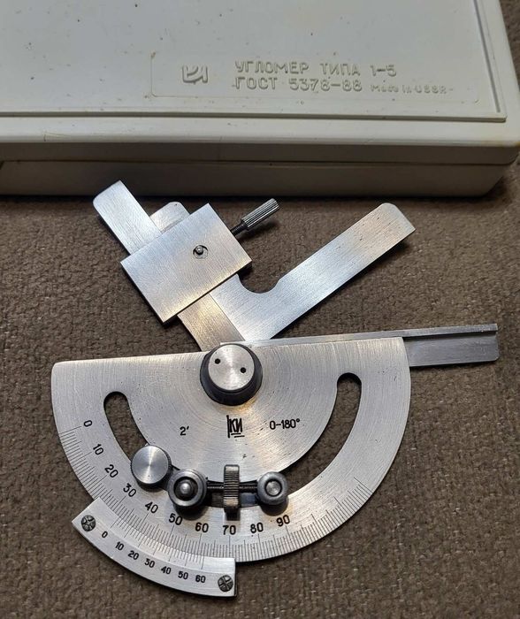 Кутомір з ноніусом типу 1-5 механічний угломер механический с нониусом