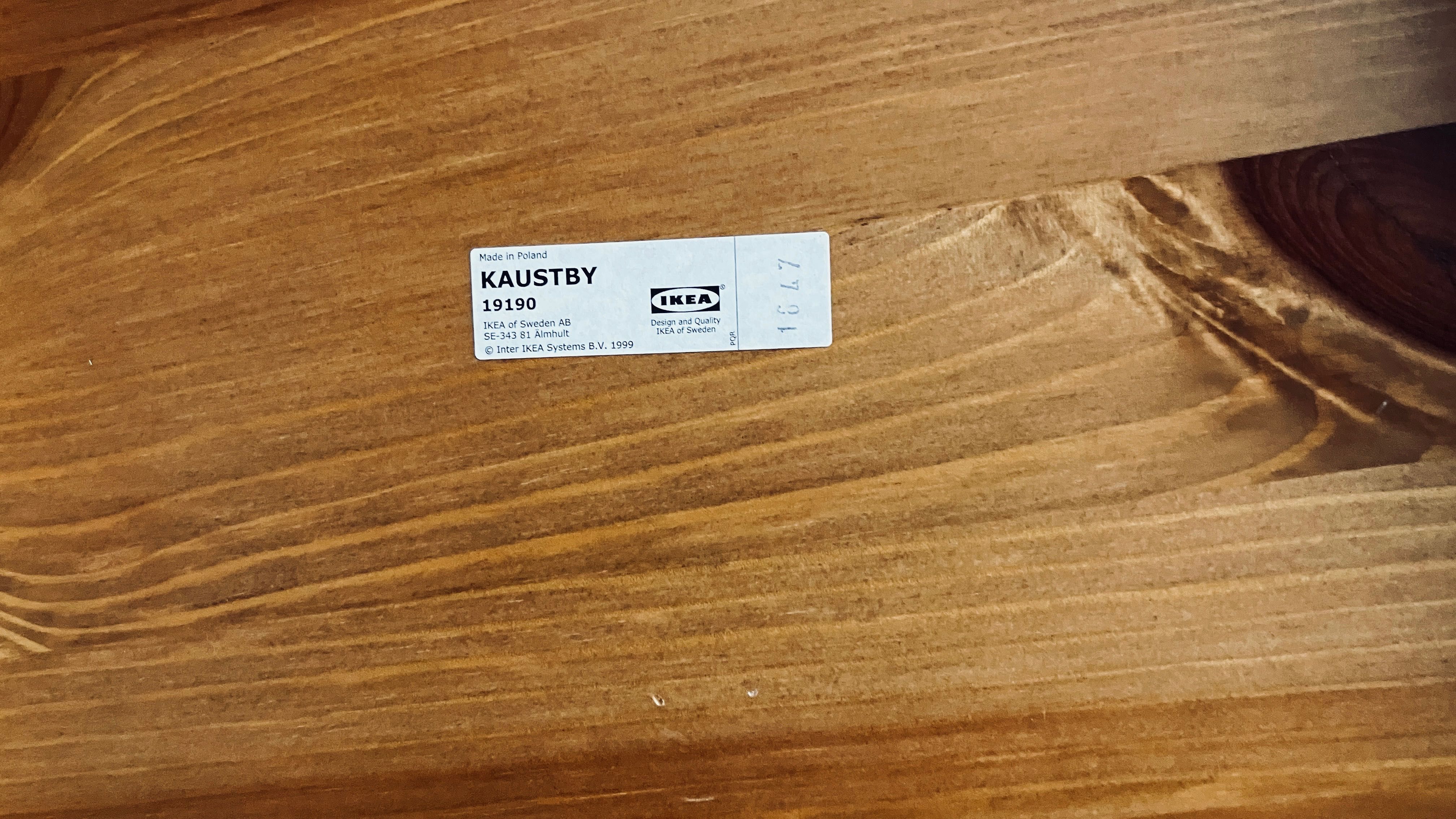 stół drewniany Ikea Stornas rozkładany z 4 krzesłami Ikea Kautsby.