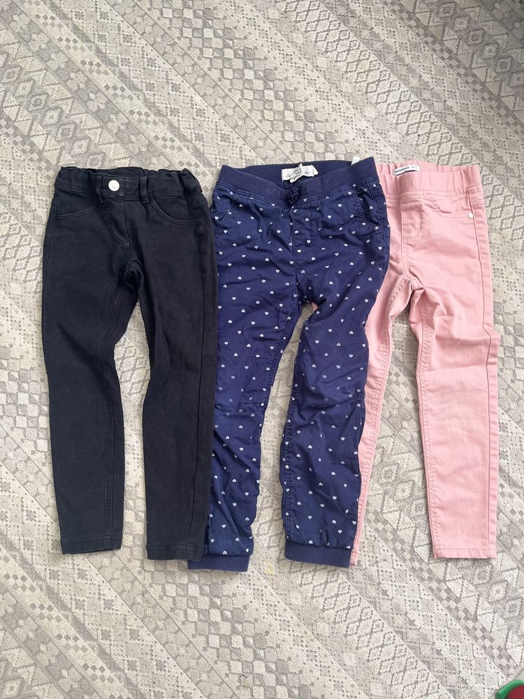 Spodnie dla dziewczinki 116, h&m, benetton, reserved