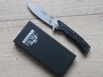 Складний тактичний ніж Нокс Майор Black 23 см,сталь D2,руків'я G10