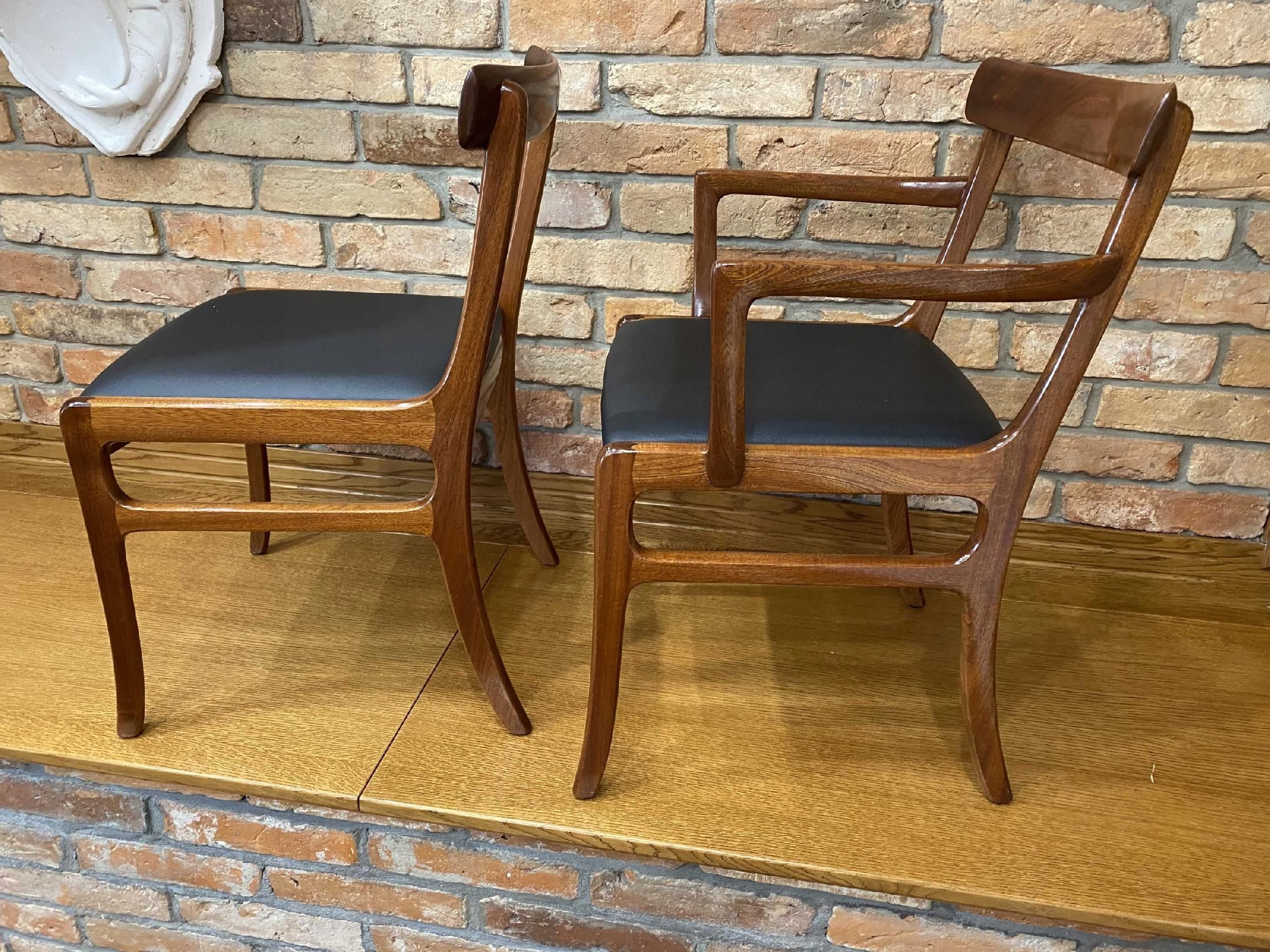 Stół i krzesła design , Ole Wanscher, Poul Jeppesen, Dania