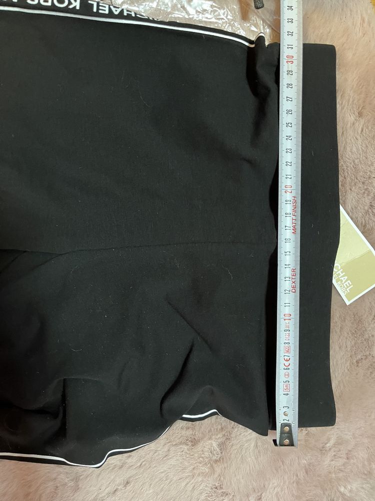 Michael Kors legginsy leginsy czarne bawełniane lampasem logowane XXS