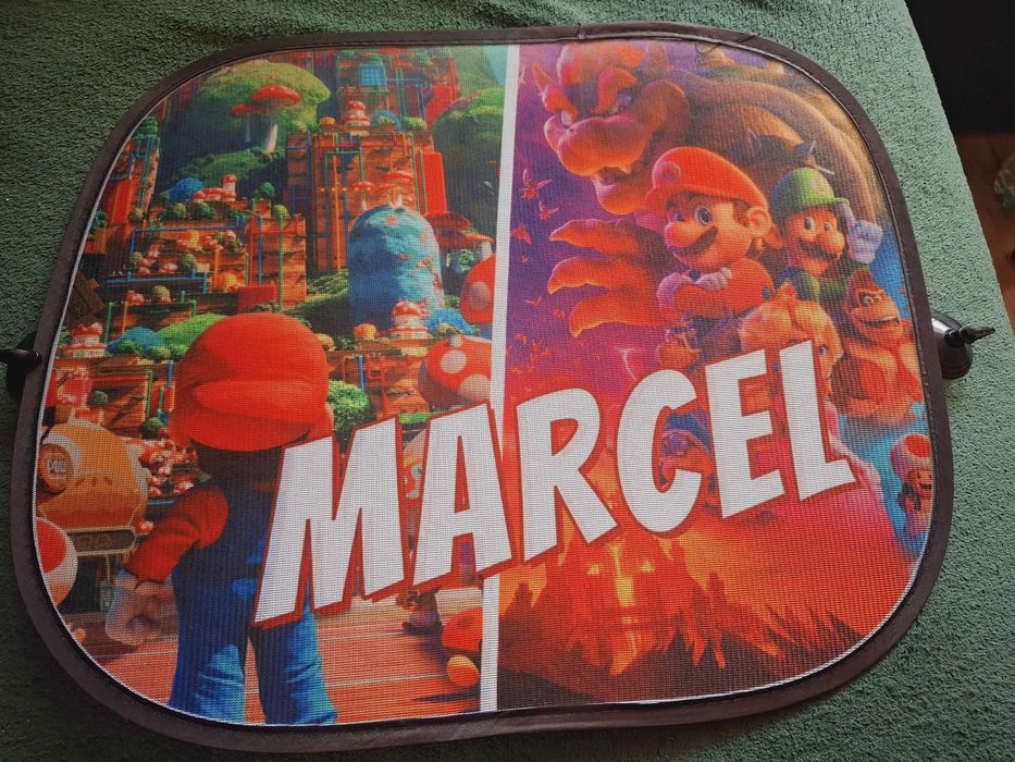 Zasłonki przeciwsłoneczne Super Mario do auta
