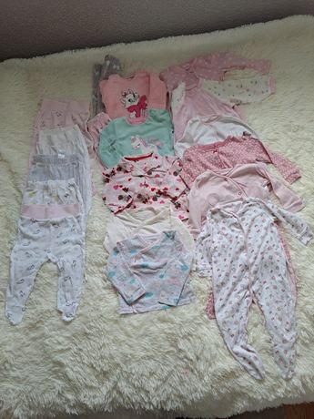 Zestaw niemowlęcy dla dziewczynki śpiochy, piżamy i pólspiochy