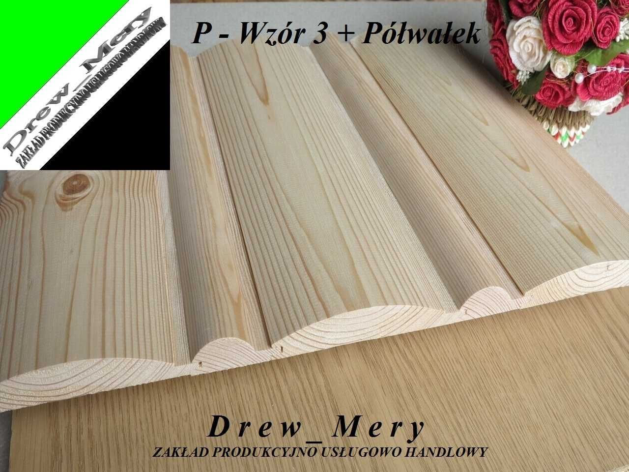 Deska Tarasowa Sosnowa Ryflowana Gr.28x145 / Półbal Podbitka Szalówka