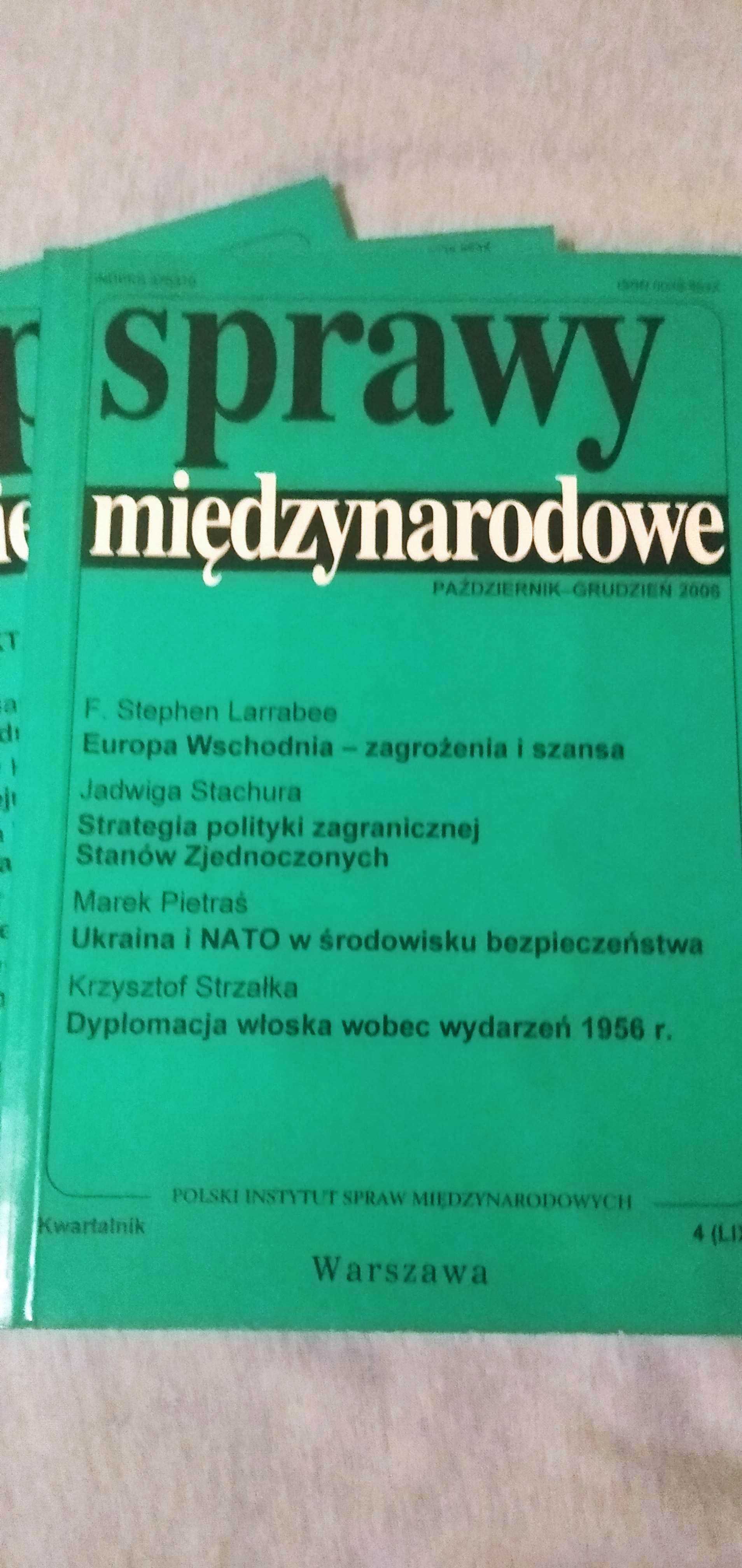 Sprawy międzynarodowe 3 numery. Politologia, polityka,