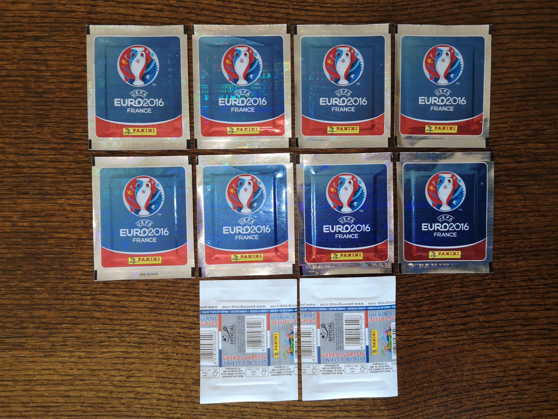 PANINI 50 Saquetas cromos Euro 2016