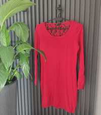 Czerwona sukienka Mango rozmiar S dzianinowa sukienka