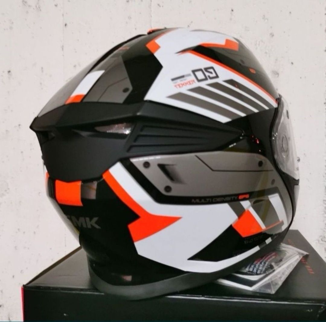 Capacete SMK Tourleader Laranja / Branco ( L )( NOVOS )