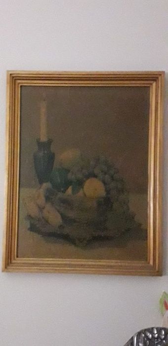 ANTIGO - Quadro pintado à mão