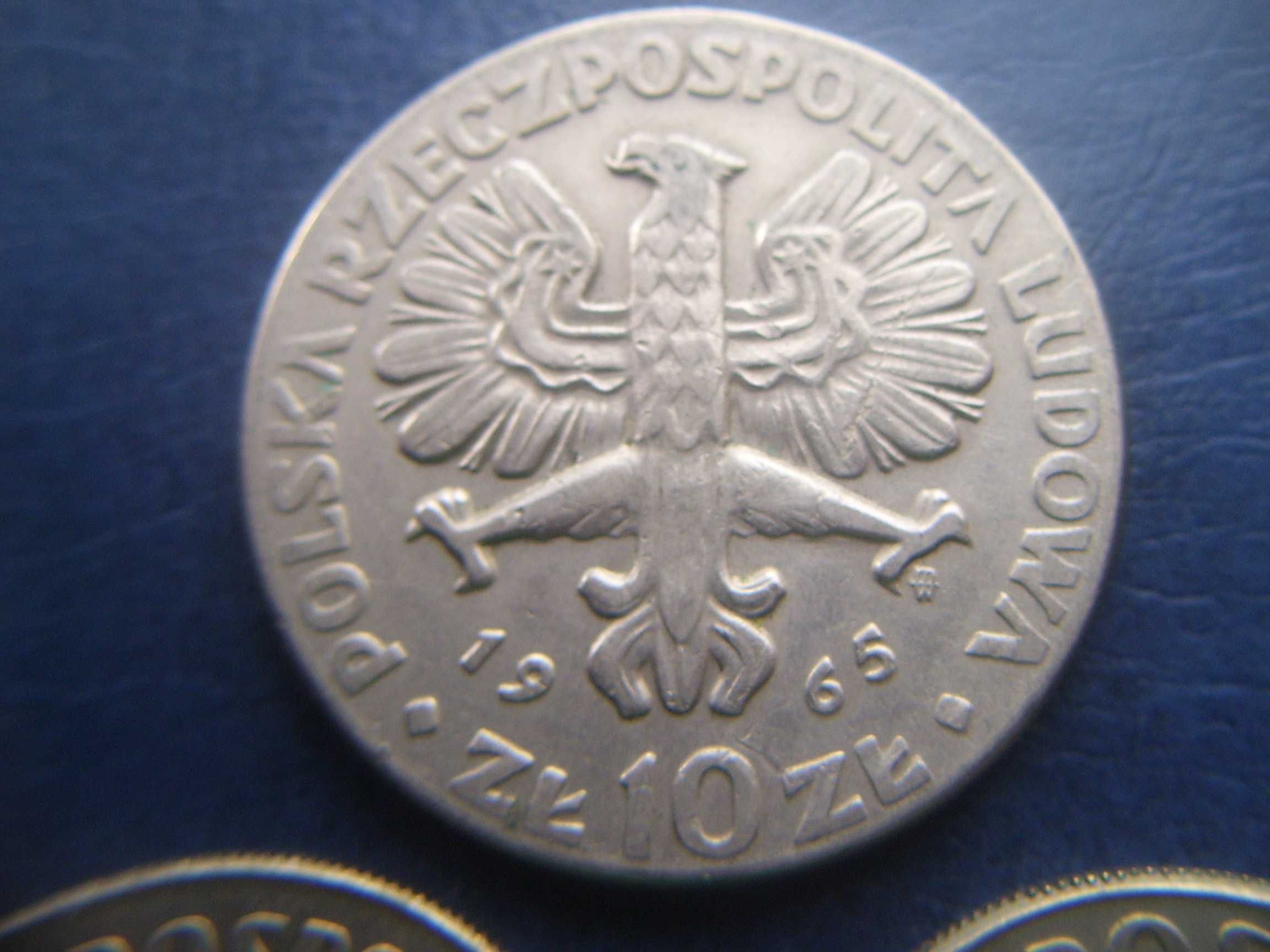 Stare monety 10 złotych 1964 , 1965 K. Wielki wypukły Nike Kolumna PRL