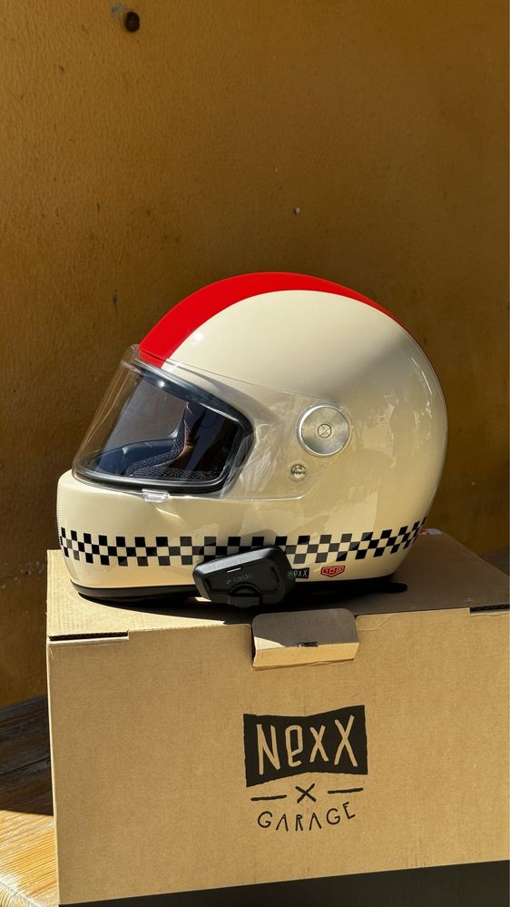 Capacete Nexx Garage Finish Line Cream M 56