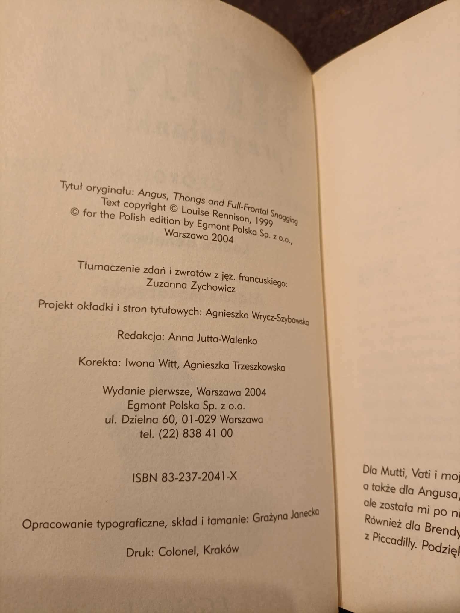 Angus, stringi i przytulanki - Louise Rennison wydanie pierwsze