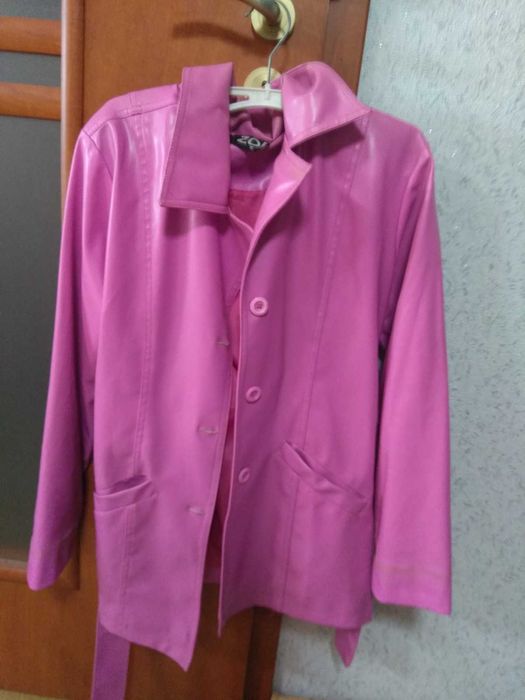 płaszcz różowy s