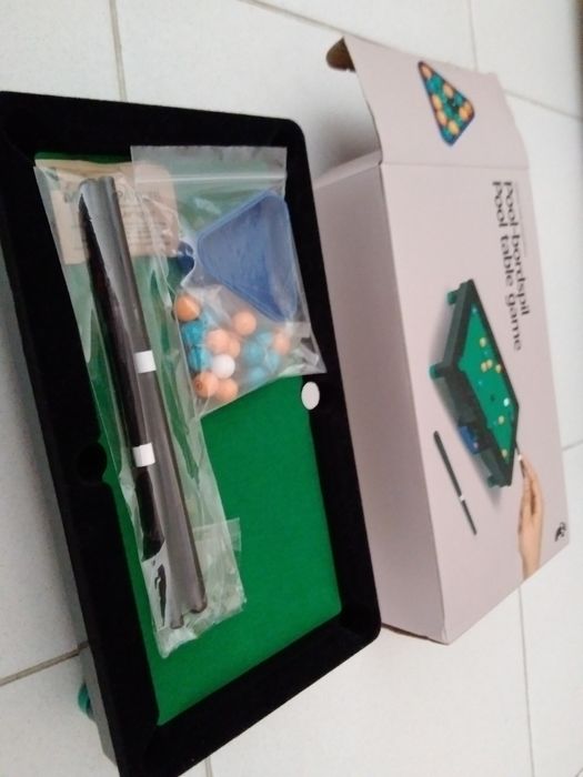 Brinquedos: Mini jogo de mesa bilhar