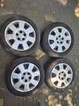 Używane koła stalowe, 5x114,3, kołpaki Toyota, opony Nokian 205x55 R16