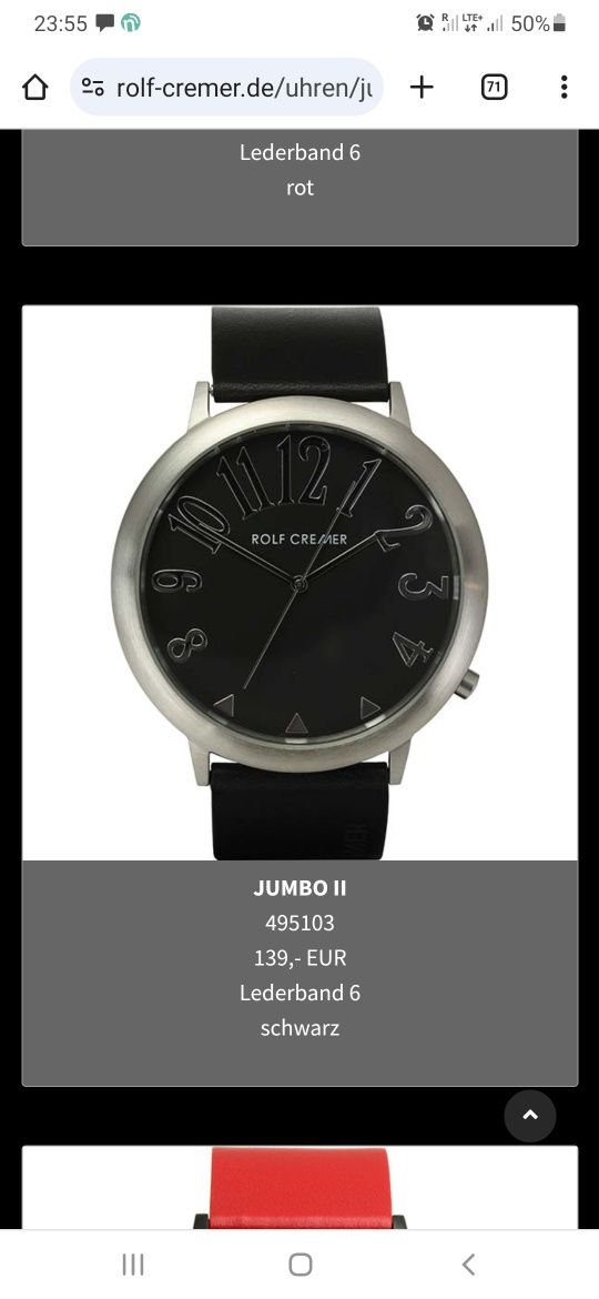 Rolf Cremer zegarek męski JUMBO II