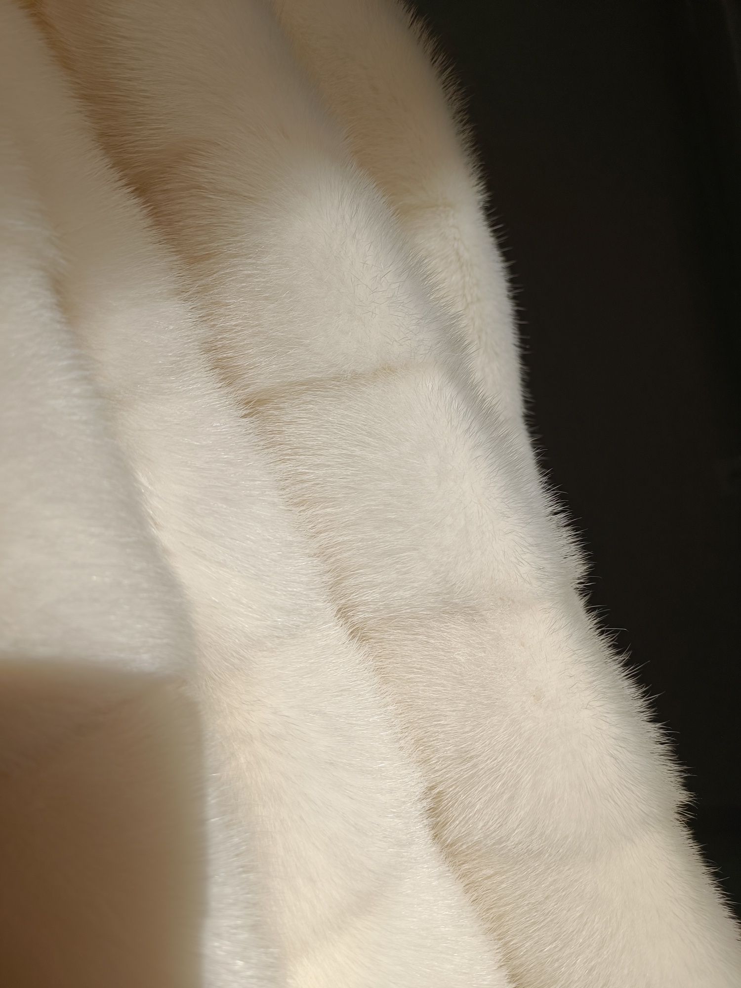 Норкова шуба, шубка, шуба з норки, White Pearl. 87 см