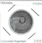 Holanda - -- 5 Euros - 2018 - -  Universidade de Wageningen - -  Moeda