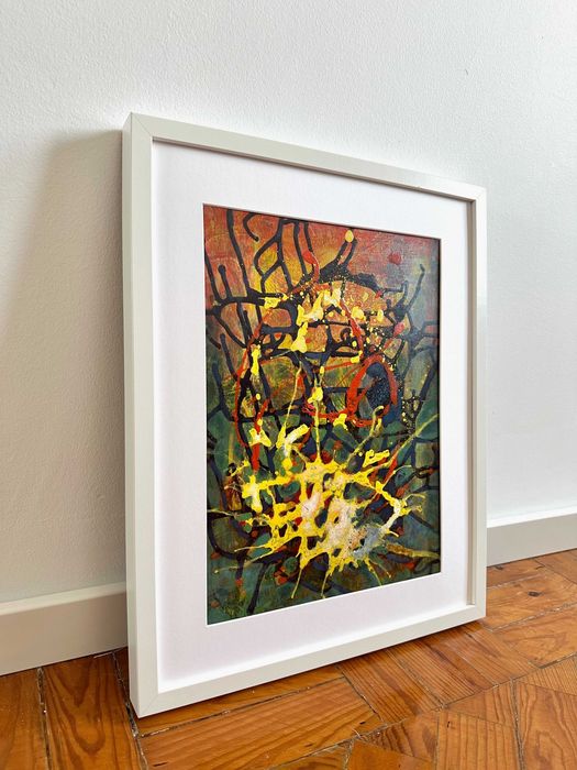Quadros de interiores emolduradas (original paintings) 50 cada
