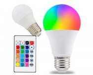 Żarówka led rgb kolorowa 16 kolorów e27 3w + pilot