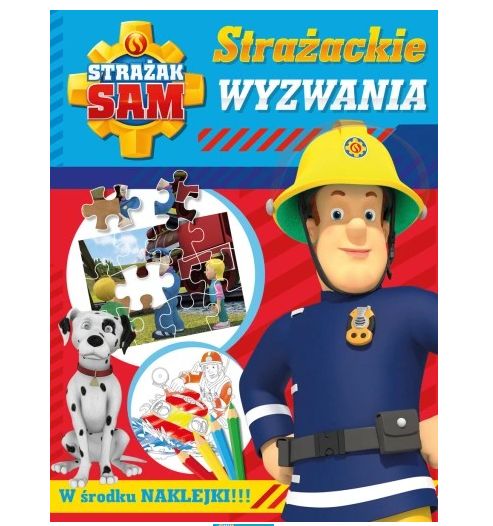 Strażackie wyzwania Strażak Sam Praca zbiorowa naklejki