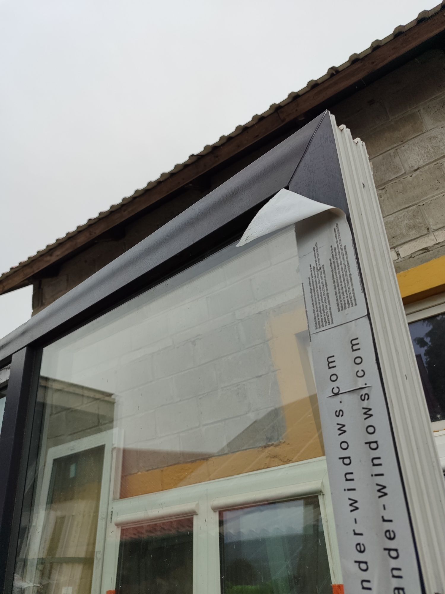 Okno pcv przesuwne antracyt 3 szyby 180 x 220