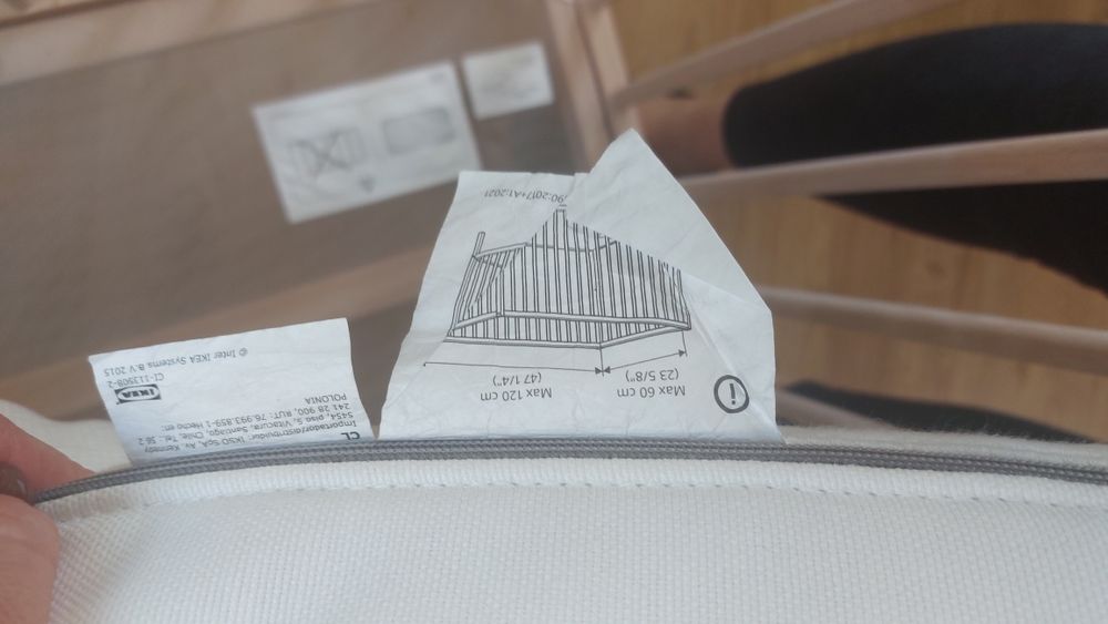 OKAZJA łóżeczko IKEA Sniglar plus materac i pościel