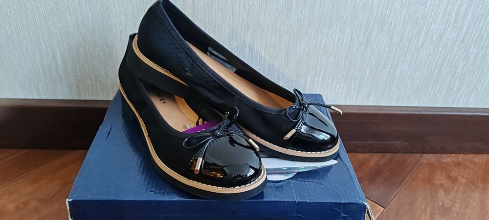 Балетки, туфлі чорні Jenny Fairy 38р