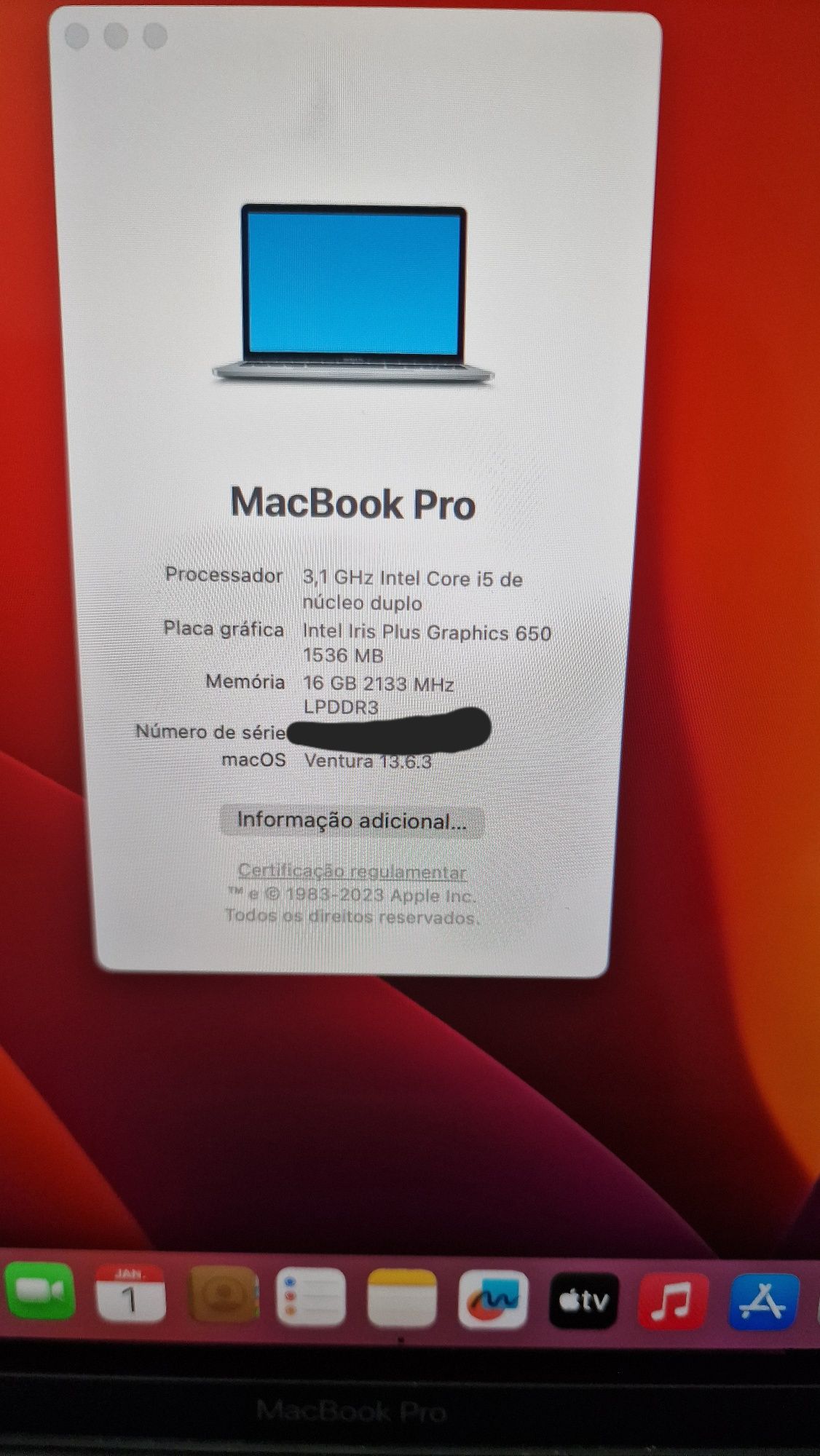 Macbook pro i5 16Gb 512Gb