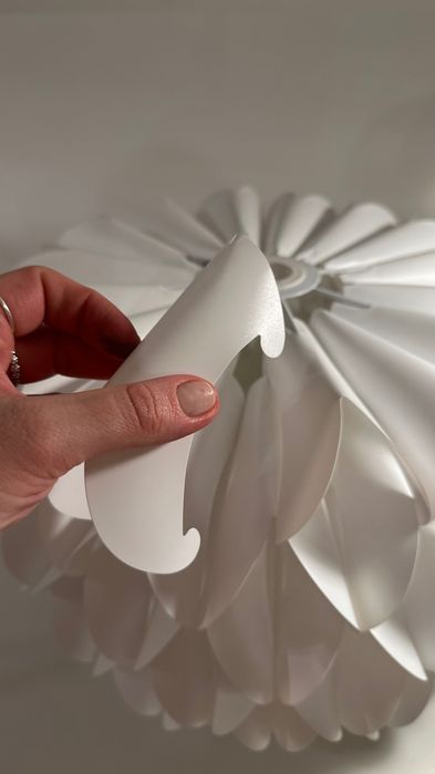 Klosz do lampy, biały, elegancka, składana, nowoczesna