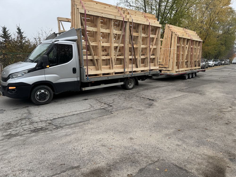 Stojaki do transportu okien, szyb i drzwi. Stojak drewniany