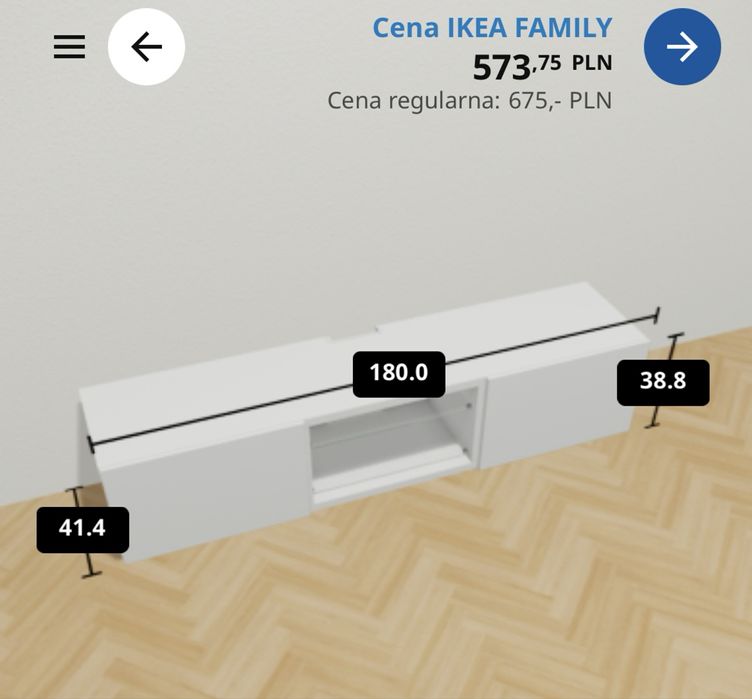 Komoda Szafka RTV IKEA Besta Biała