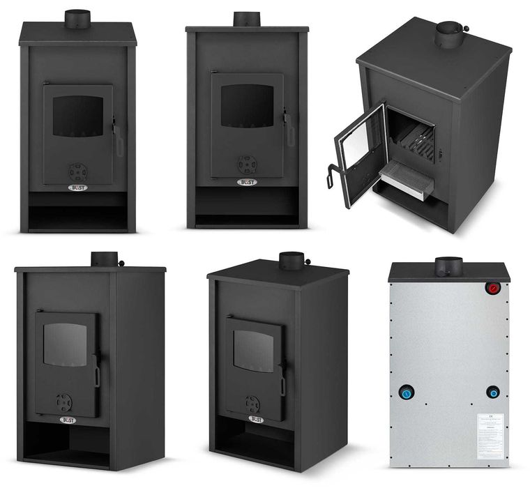 PIEC kominek koza z PŁASZCZEM WODNYM 14kW