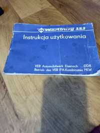 Wartburg 353- fabryczna instrukcja obsługi -1985 rok