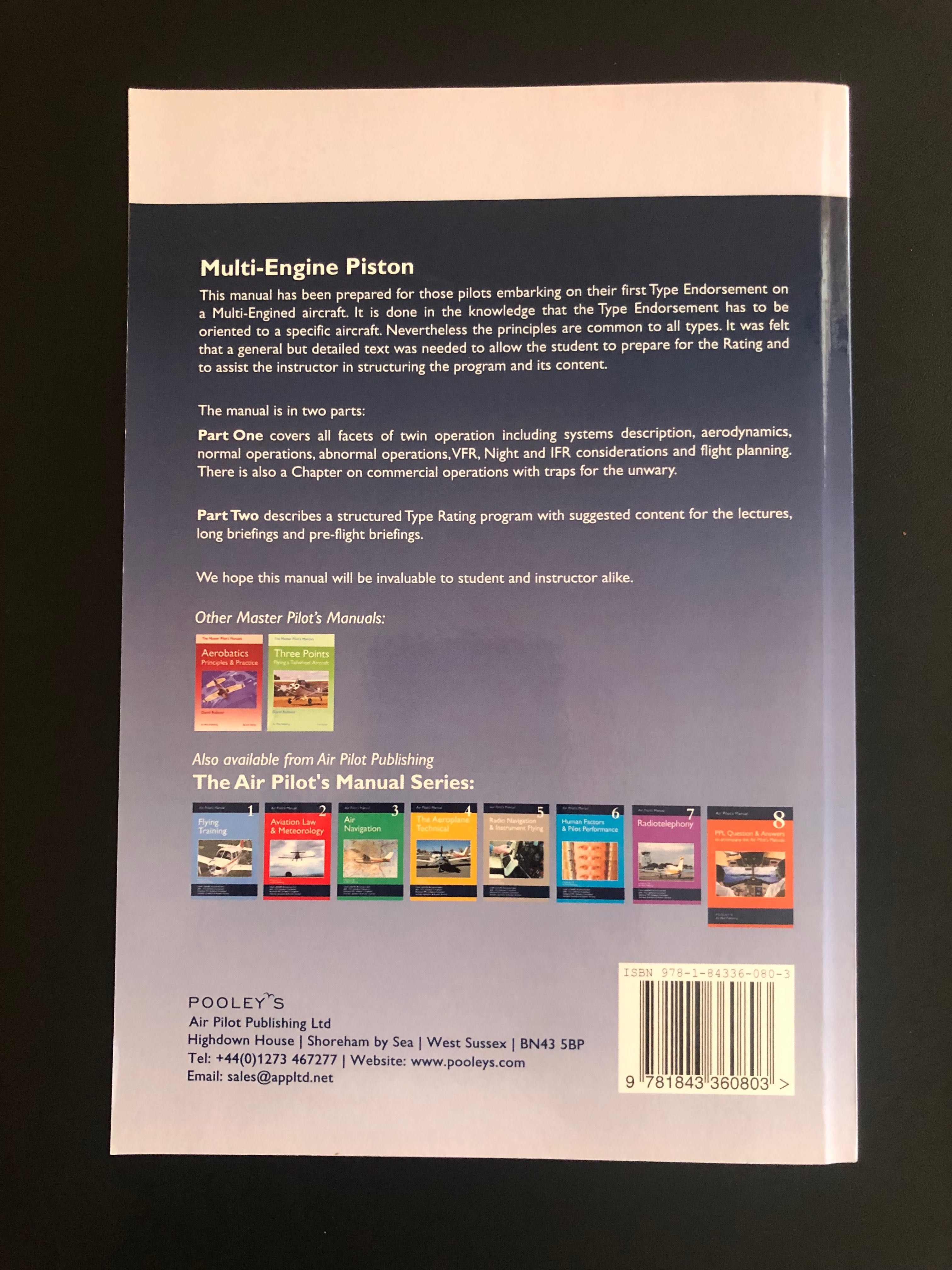 Multi-Engine Piston, The Master Pilot's Manuals, livro como novo;