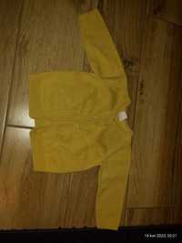 Sweterek musztardowy żółty 68